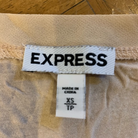 Express Nude White Sequin Embellished Tank Too - Picture 3 of 5